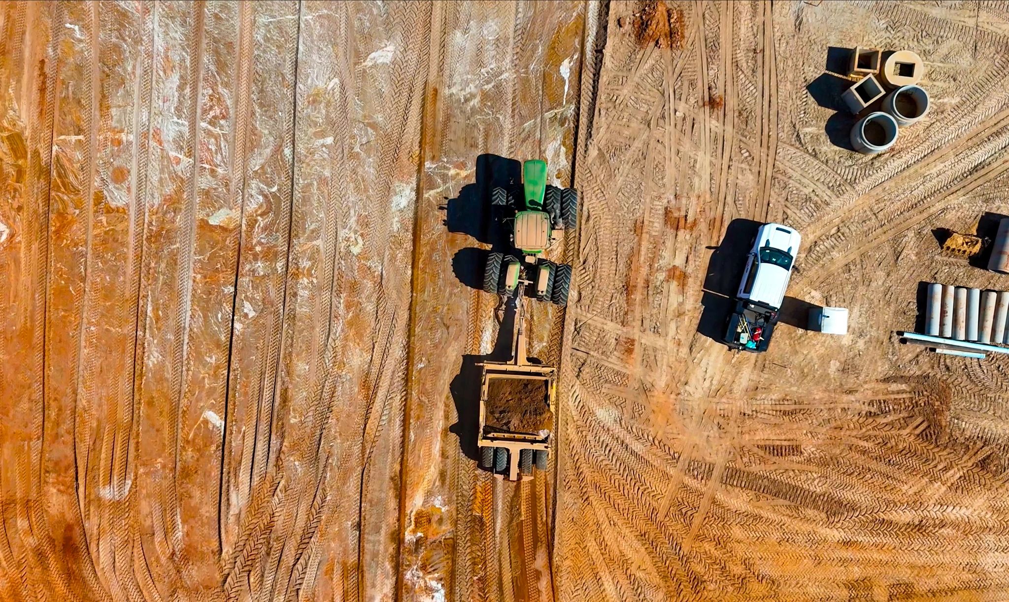Construction Equipment from above